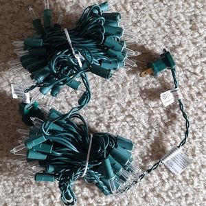 Clear Mini Light Set with Green Wire, 100-Lights